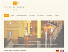 Tablet Screenshot of hotel-reichshof.de